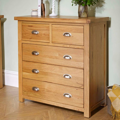 Birlea Woburn Oak 3+2 Drawer Chest