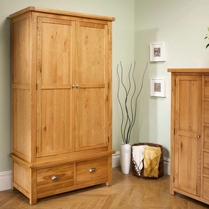 Birlea Woburn 2 Door 2 Drawer Oak Wardrobe