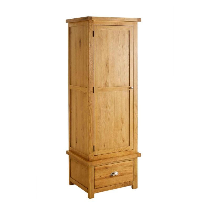 Birlea Woburn 1 Door 1 Drawer Oak Wardrobe