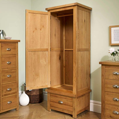 Birlea Woburn 1 Door 1 Drawer Oak Wardrobe