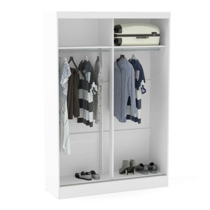 Birlea Lynx 2 Door Sliding Wardrobe with Mirror White and Grey