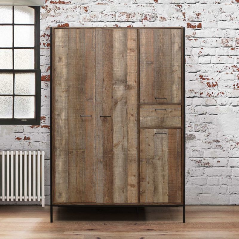 Birlea Urban 4 Door Wardrobe Rustic