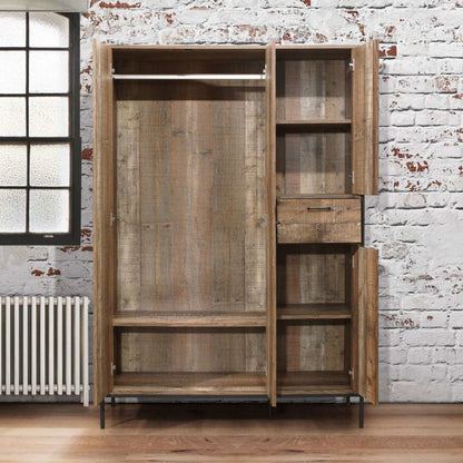 Birlea Urban 4 Door Wardrobe Rustic