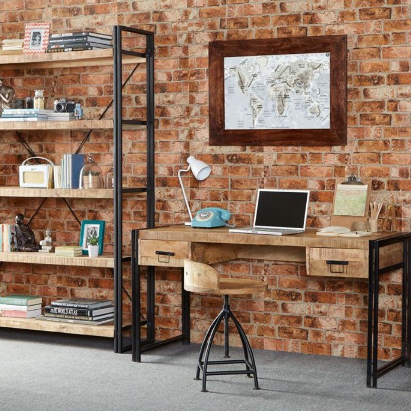 Indian Hub Cosmo Industrial Large Open Bookcase