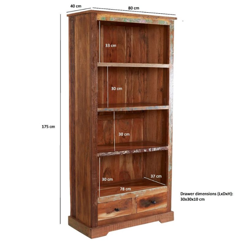 Indian Hub Coastal Large Bookcase