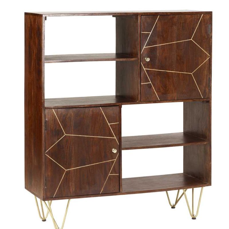 Indian Hub Dark Gold Display Cabinet