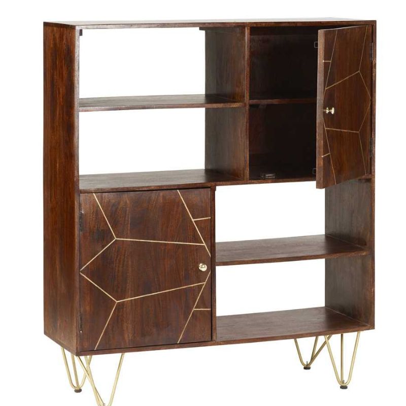 Indian Hub Dark Gold Display Cabinet