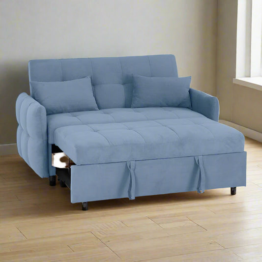 Seconique Chelsea Sofa Bed Blue Fabric