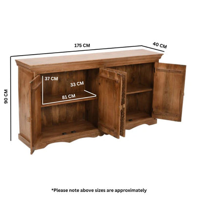 Indian Hub Artwork Mango Wood Sideboard XL