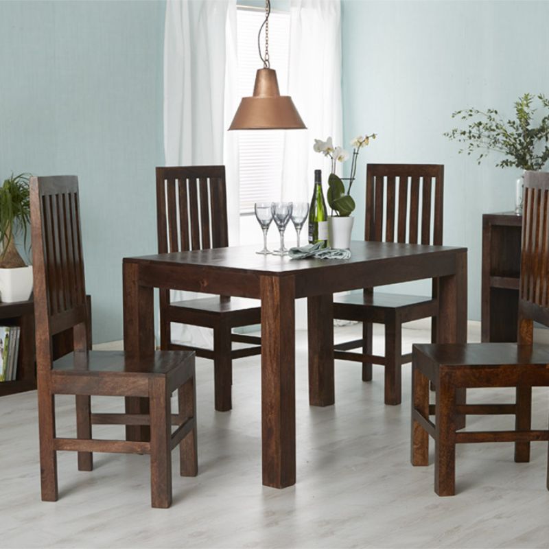 Indian Hub Toko Dark Mango Large Dining Table 6ft