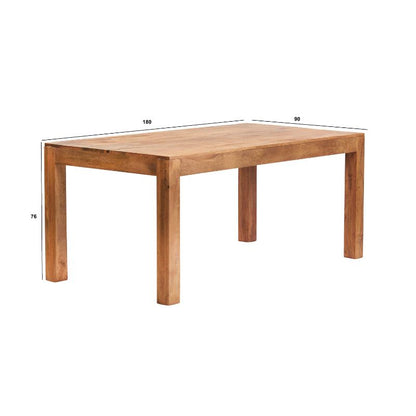 Indian Hub Toko Light Mango Large Dining Table 6ft (180cm)