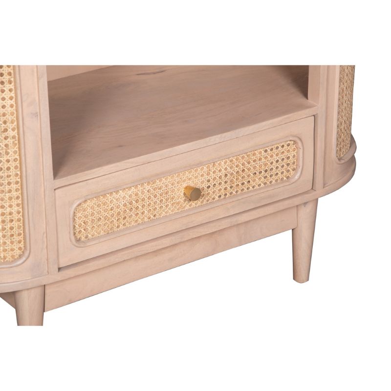 Indian Hub Valencia Cane & Mango Wood Bookcase