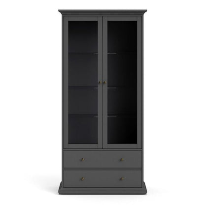 Furniture To Go Paris China Cabinet in Matte Grey