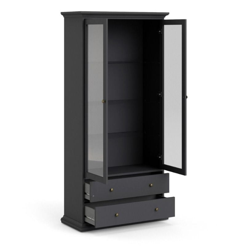 Furniture To Go Paris China Cabinet in Matte Grey