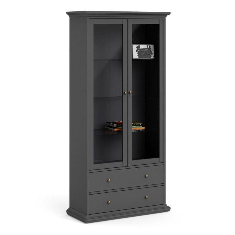 Furniture To Go Paris China Cabinet in Matte Grey