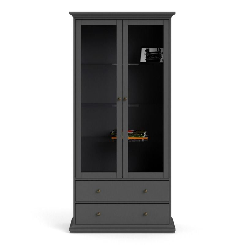 Furniture To Go Paris China Cabinet in Matte Grey