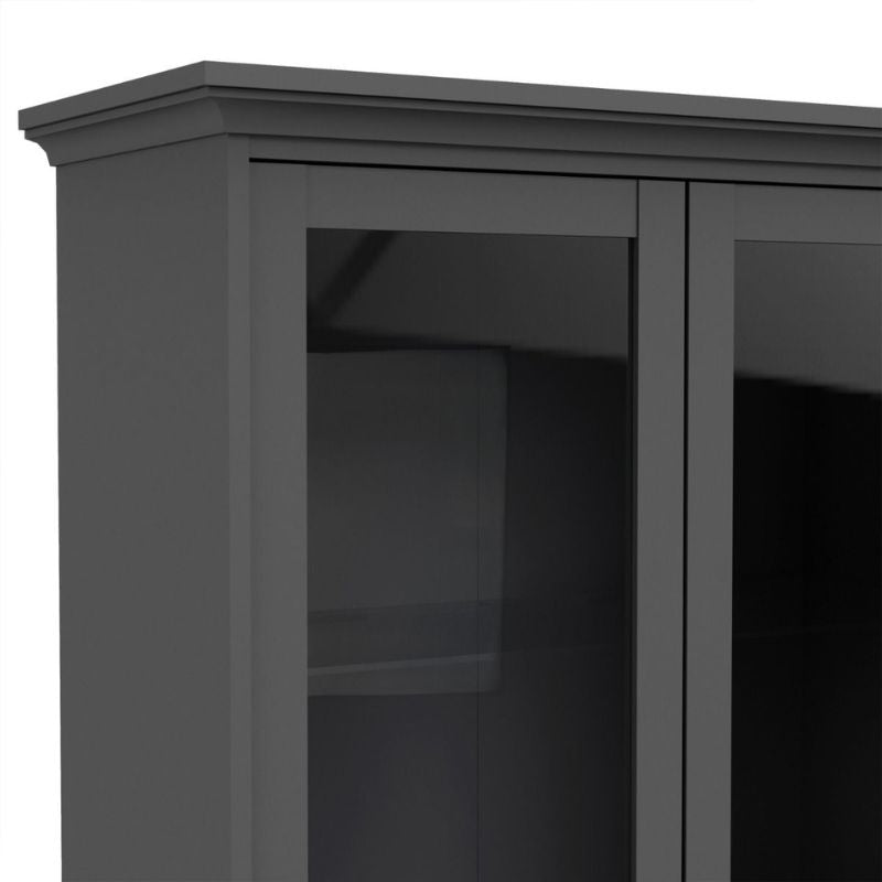 Furniture To Go Paris China Cabinet in Matte Grey