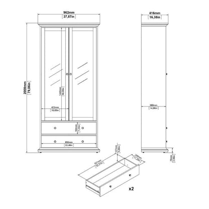 Furniture To Go Paris China Cabinet in Matte Grey