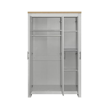 Birlea Highgate 3 Door Wardrobe with Mirror Grey & Oak Effect