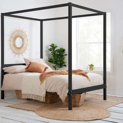 Birlea Mercia Four Poster King Bed Black