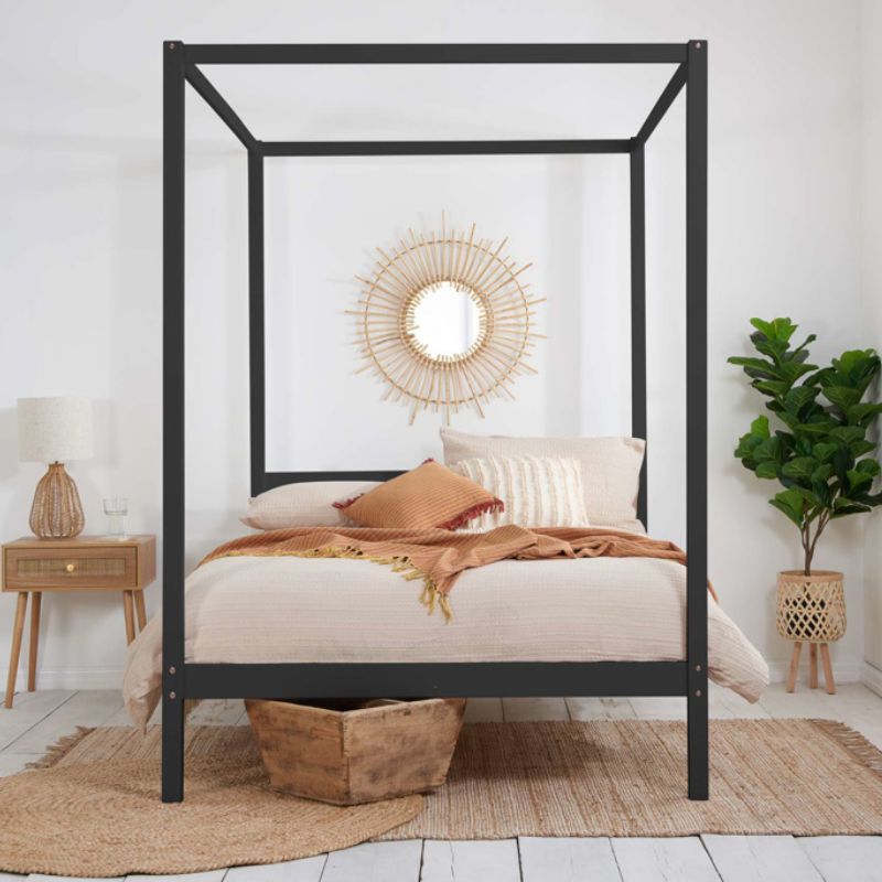 Birlea Mercia Four Poster King Bed Black