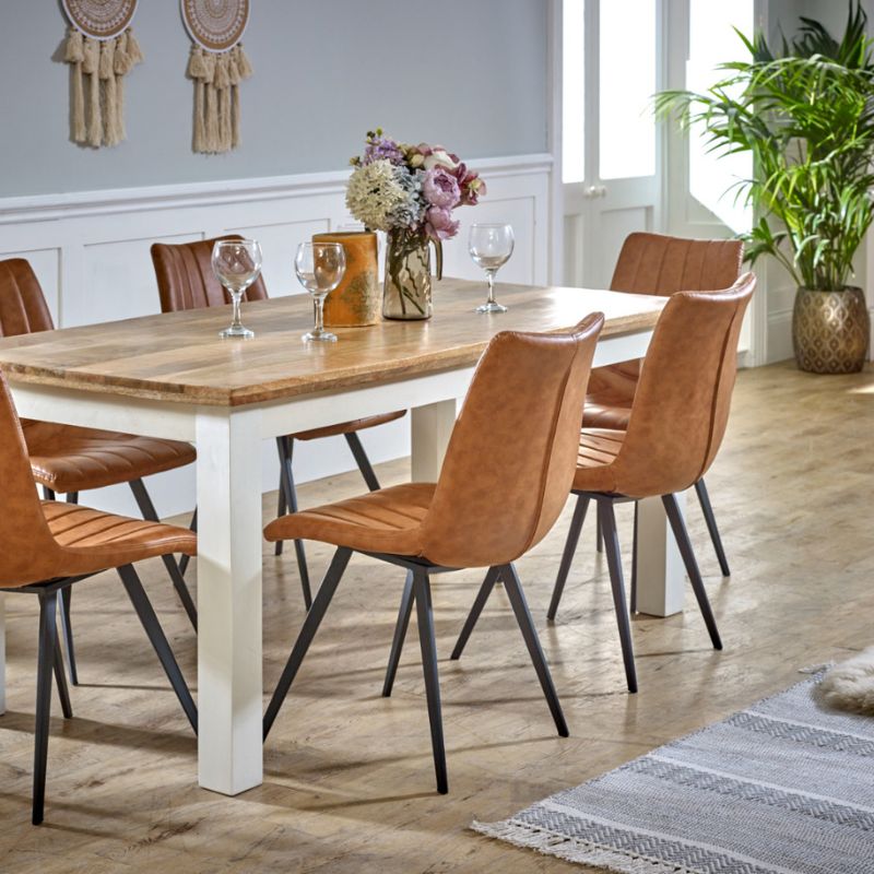 Indian Hub Alfie Dining Table 170cm Solid Mango Wood