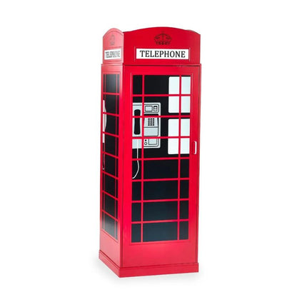 Julian Bowen Telephone Box Wardrobe Red, White and Black