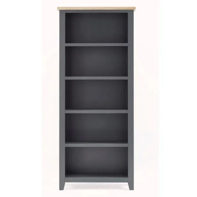 Julian Bowen Bordeaux Tall Bookcase Dark Grey/Oak