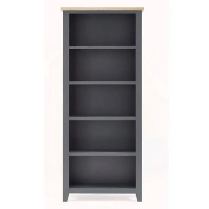 Julian Bowen Bordeaux Tall Bookcase Dark Grey/Oak