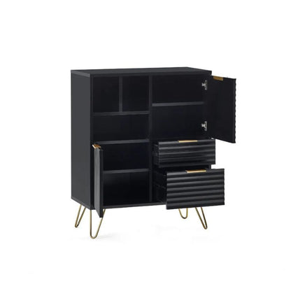 Julian Bowen Murano 2 Door 2 Drawer Sideboard Black