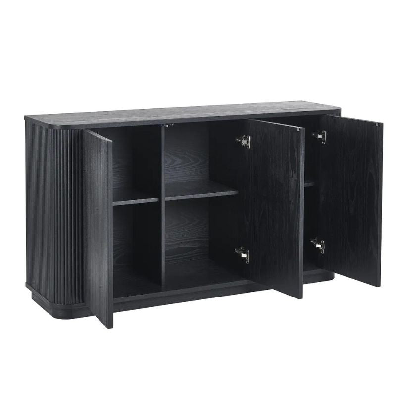 Julian Bowen Louis Fluted Sideboard Black