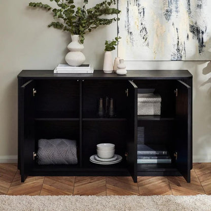 Julian Bowen Louis Fluted Sideboard Black