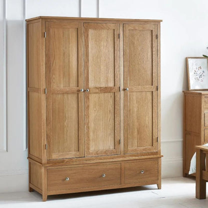 Julian Bowen Mallory 3 Door Wardrobe Oak