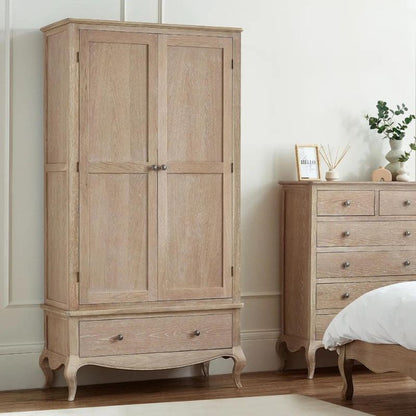 Julian Bowen Camille Wardrobe Limed Oak