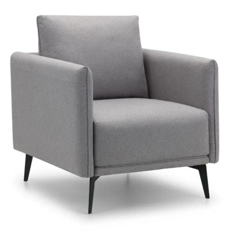 Julian Bowen Rohe Armchair Platinum Wool Effect