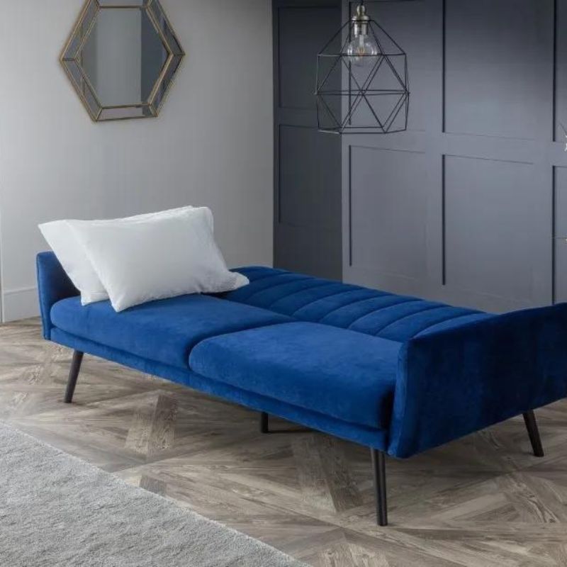 Julian Bowen Afina Sofa Bed Blue Velvet