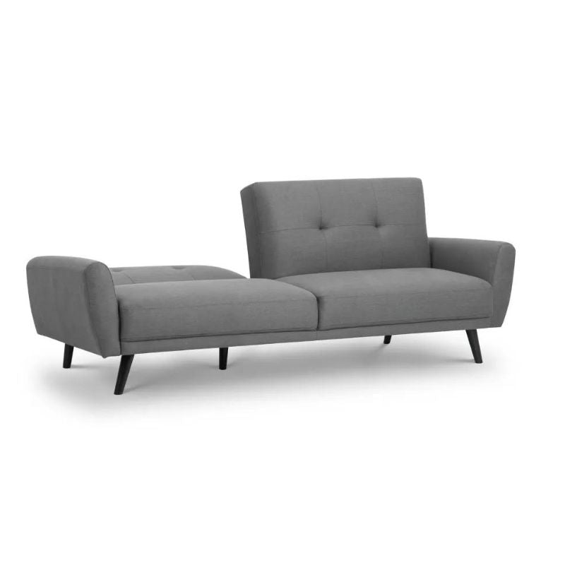 Julian Bowen Monza Fabric Sofa Bed Grey Linen