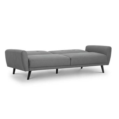 Julian Bowen Monza Fabric Sofa Bed Grey Linen