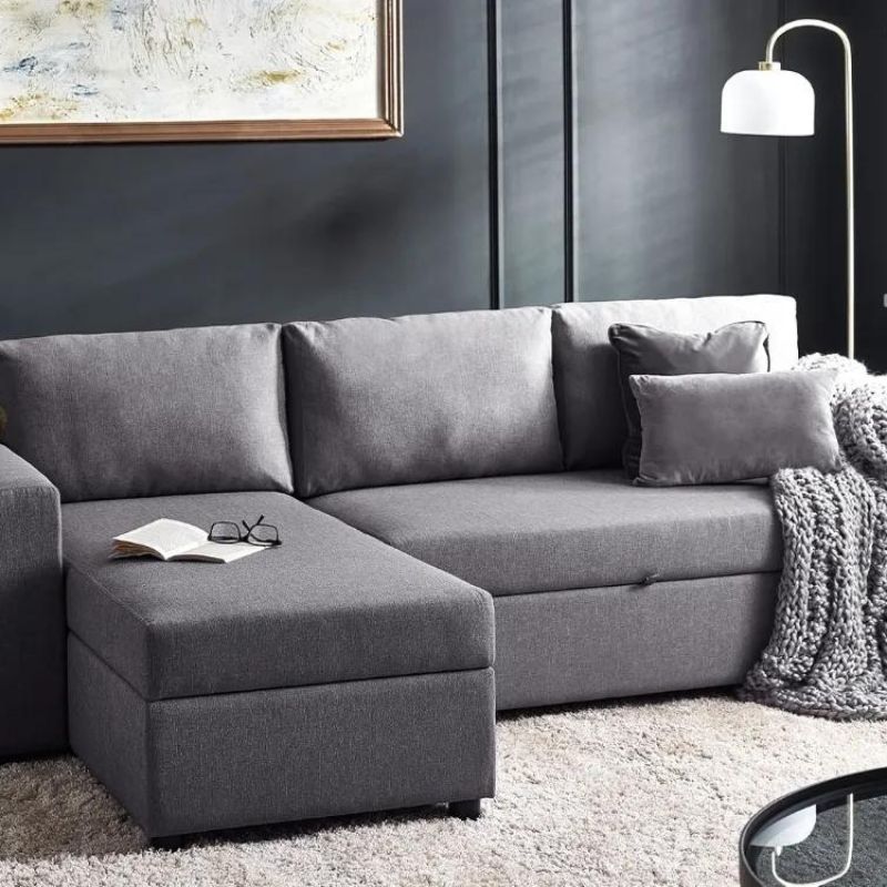 Julian Bowen Angel Sofa Bed With Storage Grey Linen