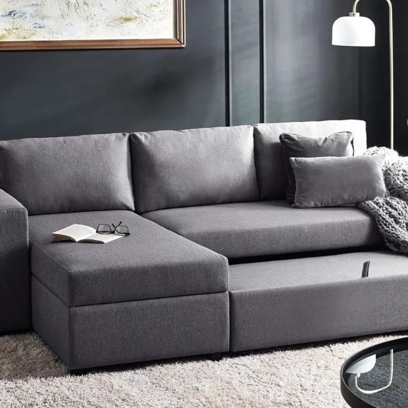 Julian Bowen Angel Sofa Bed With Storage Grey Linen