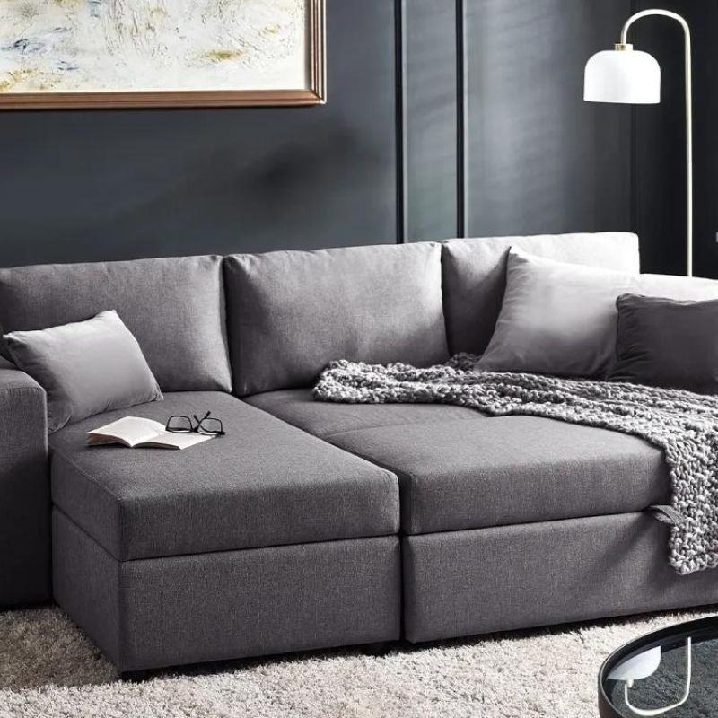 Julian Bowen Angel Sofa Bed With Storage Grey Linen