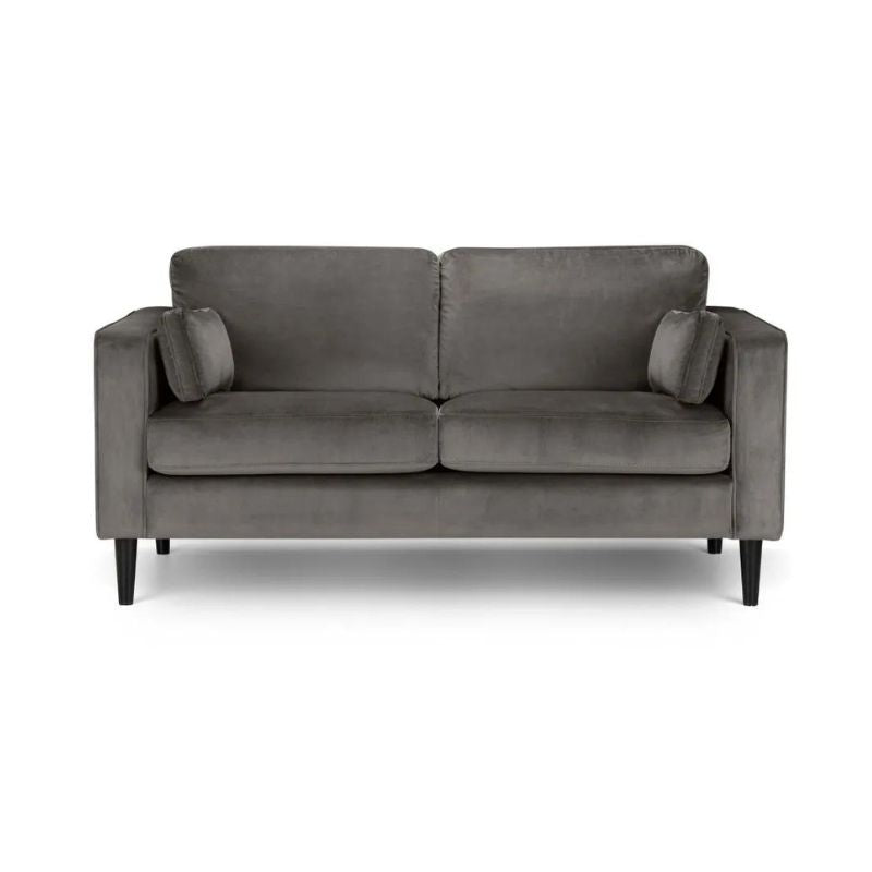 Julian Bowen Hayward Medium 2 Seater Sofa Grey Velvet