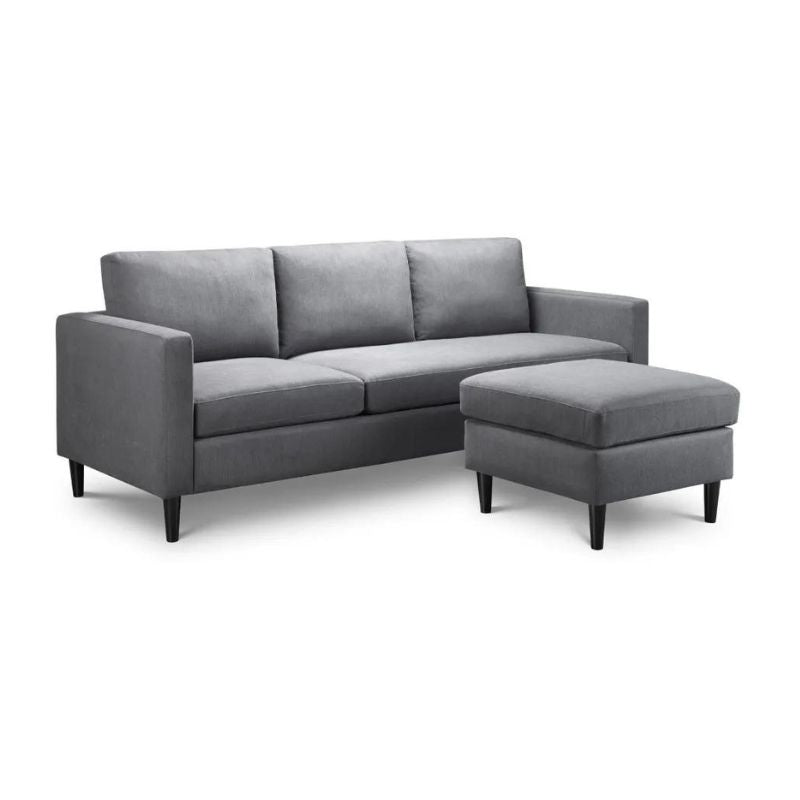 Julian Bowen Marant Corner Sofa Grey Linen