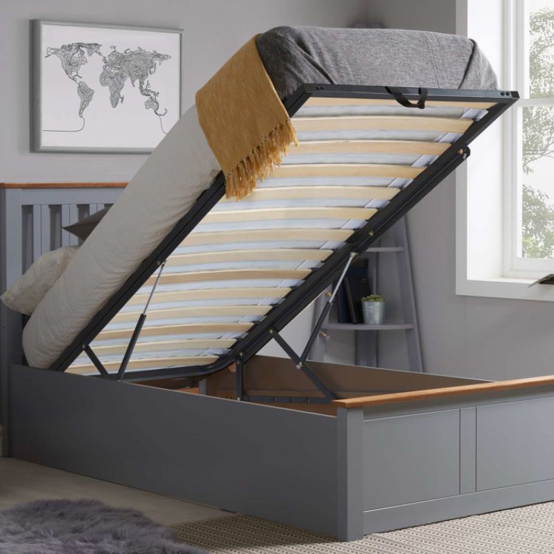 Birlea Phoenix Single Ottoman Bed Stone Grey