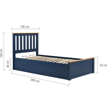 Birlea Phoenix Single Ottoman Bed Navy