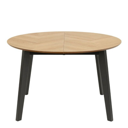 Furniture To Go Georgetown Round Dining Table in Oak & Black