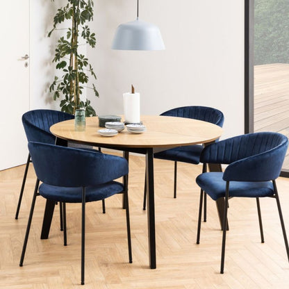 Furniture To Go Georgetown Round Dining Table in Oak & Black