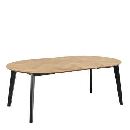 Furniture To Go Georgetown Round Dining Table in Oak & Black