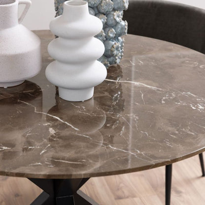 Furniture To Go Heaven Dining Table with Brown Polished Marble Top