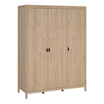 Furniture To Go Barcelona Package - Bedside Table 2 Drawers + Chest 5 Drawer + 2 Door Wardrobe in Jackson Hickory Oak